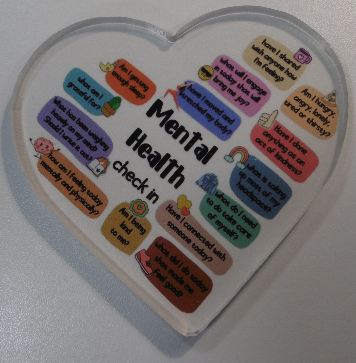 Mental Health Heart Shaped Coaster