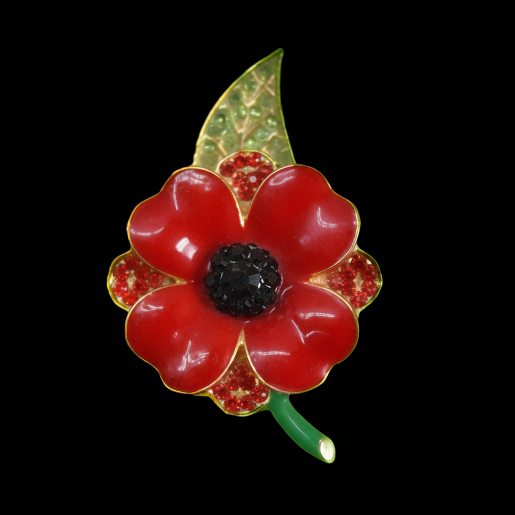 Clear Enamel Brooch